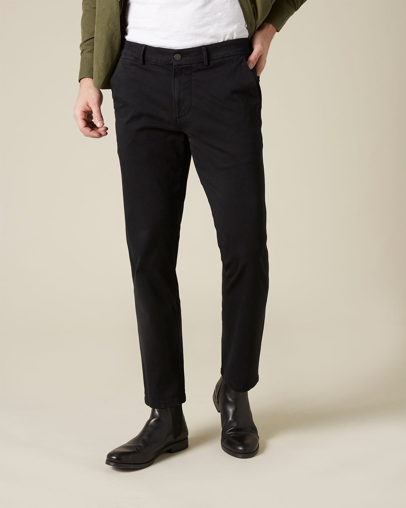 Black SLIMMY CHINO Luxe Performance Sateen Black 7 For All Mankind