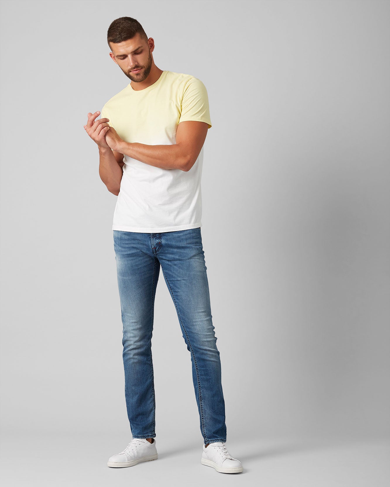 Light Blue Ronnie J Luxe Joger Mid Blue 7 For All Mankind