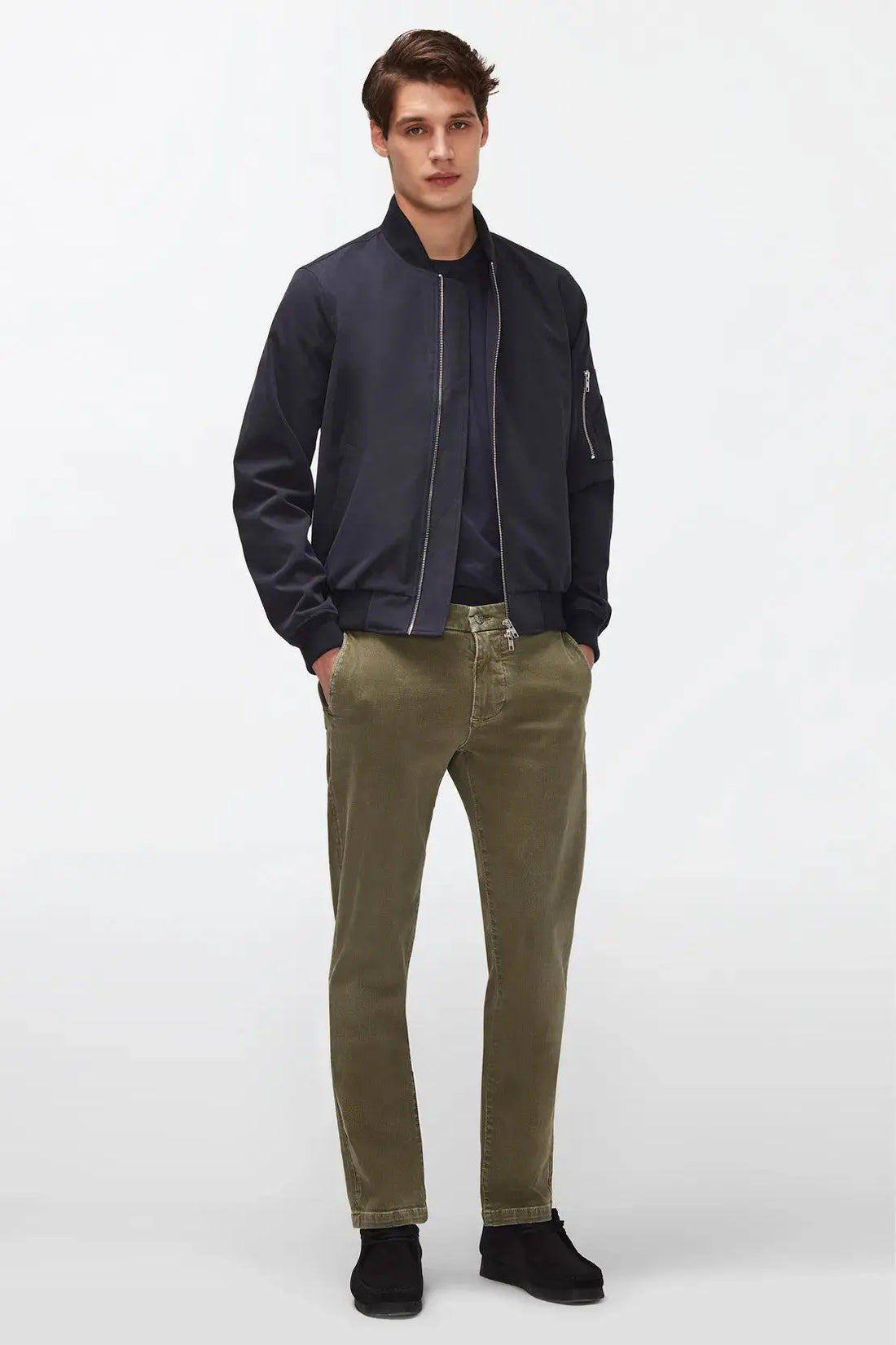 Slimmy Chino Tap. Stretch Tek Colors Forest - BEVAVA