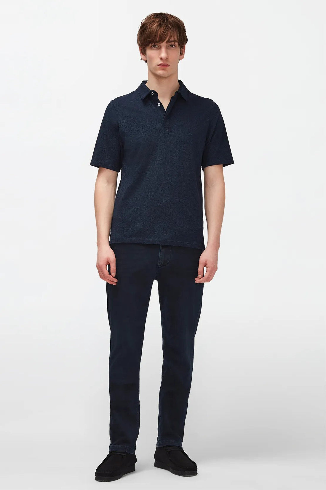 Slimmy Chino Tap. Stretch Tek Colors Navy 7 For All Mankind