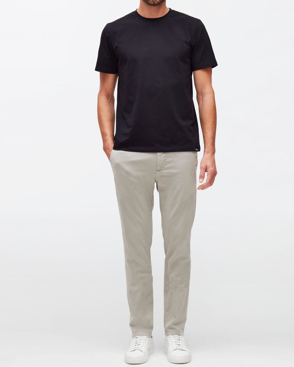 Light Grey Slimmy Chino Tap. Weightless Colors Griffin 7 For All Mankind