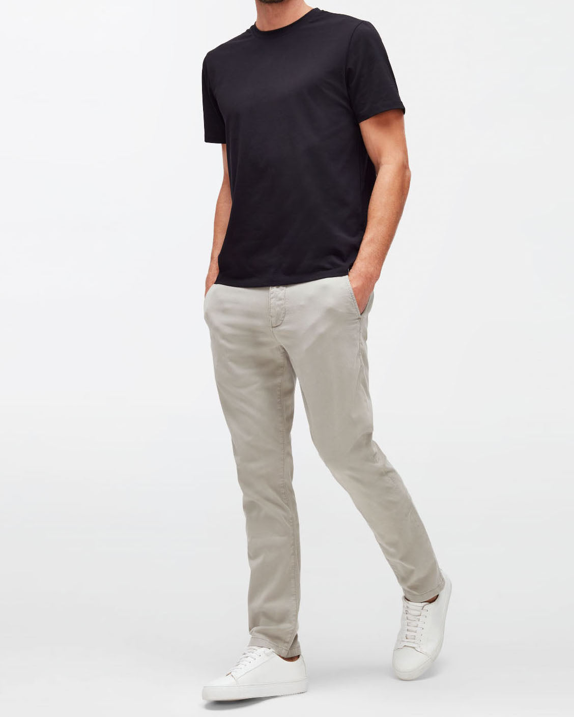 Light Grey Slimmy Chino Tap. Weightless Colors Griffin 7 For All Mankind