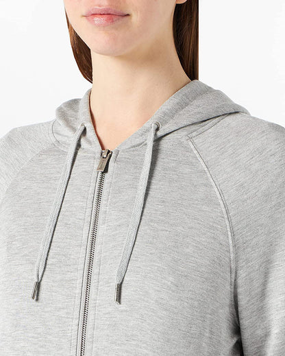 Middle Grey Zip Up Hoodie Super Soft Classic Heather Grey 7 For All Mankind