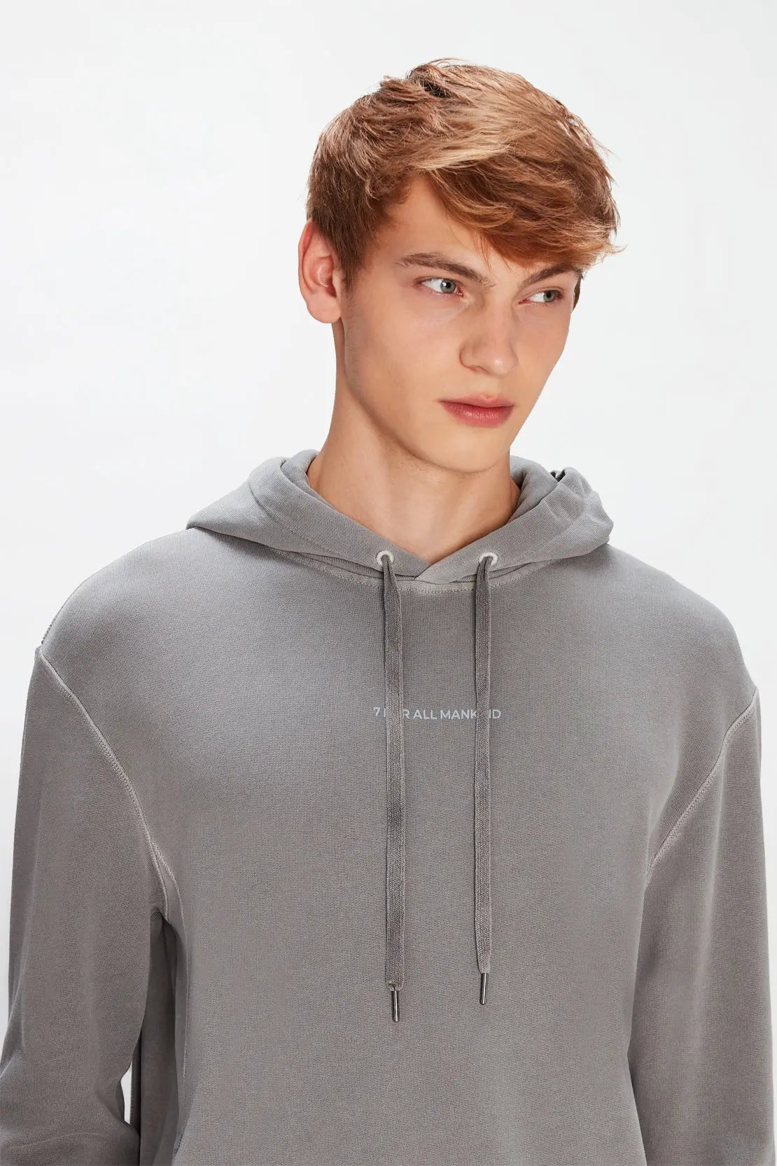 Hoodie Mineral Dye Grey - BEVAVA