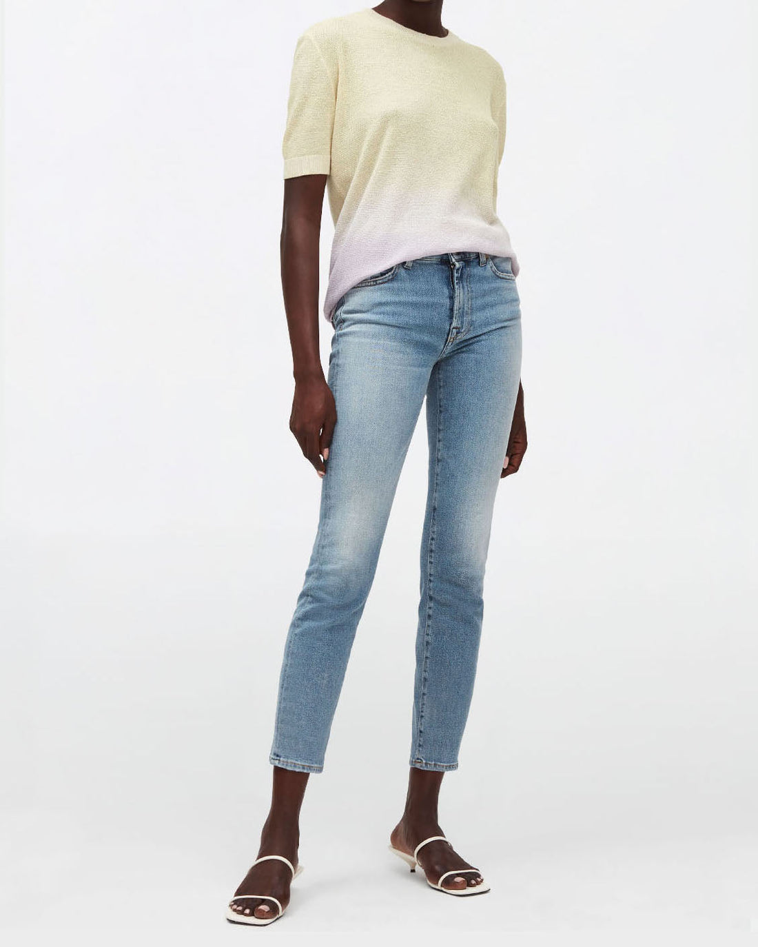 Light Blue Roxanne Ankle Luxe Vintage Dream Time 7 For All Mankind