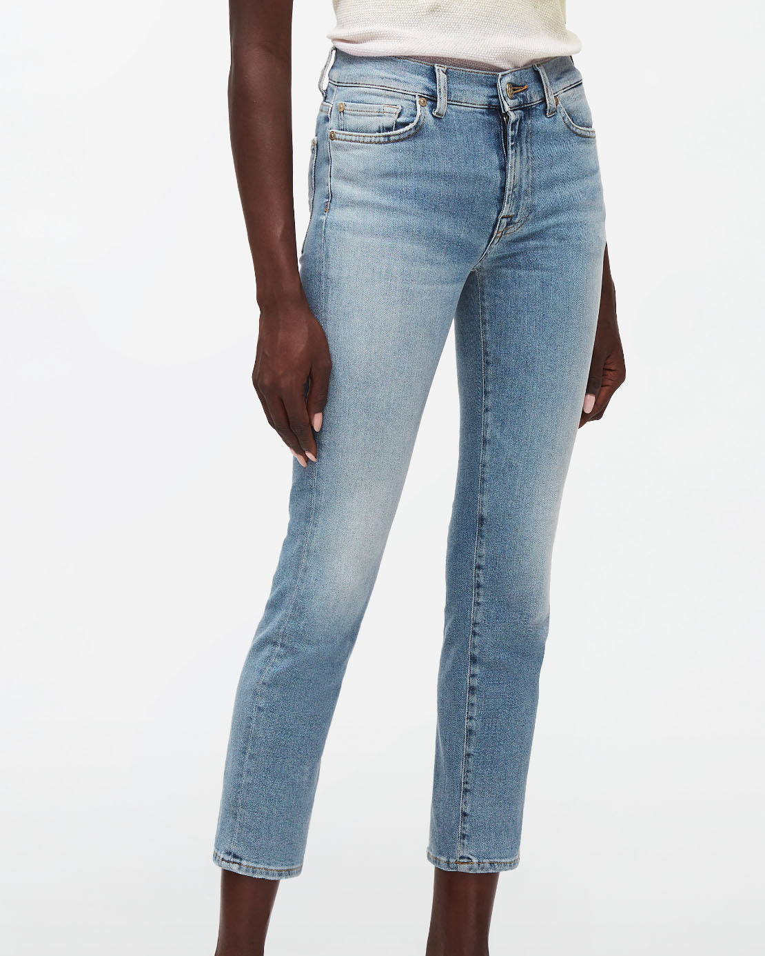 Light Blue Roxanne Ankle Luxe Vintage Dream Time 7 For All Mankind