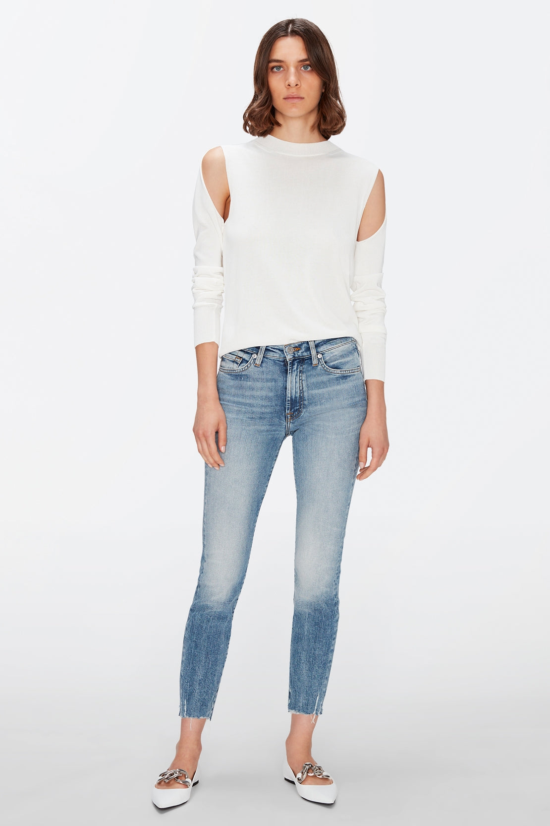 Roxanne Ankle Decade With Distressed Hem 7 For All Mankind