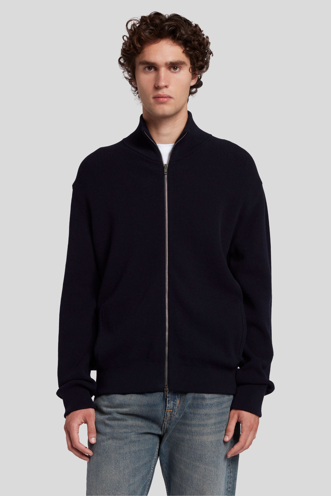 Full Zip Sweater Luxe Performance Navy_JSWM2260NV_NV_01