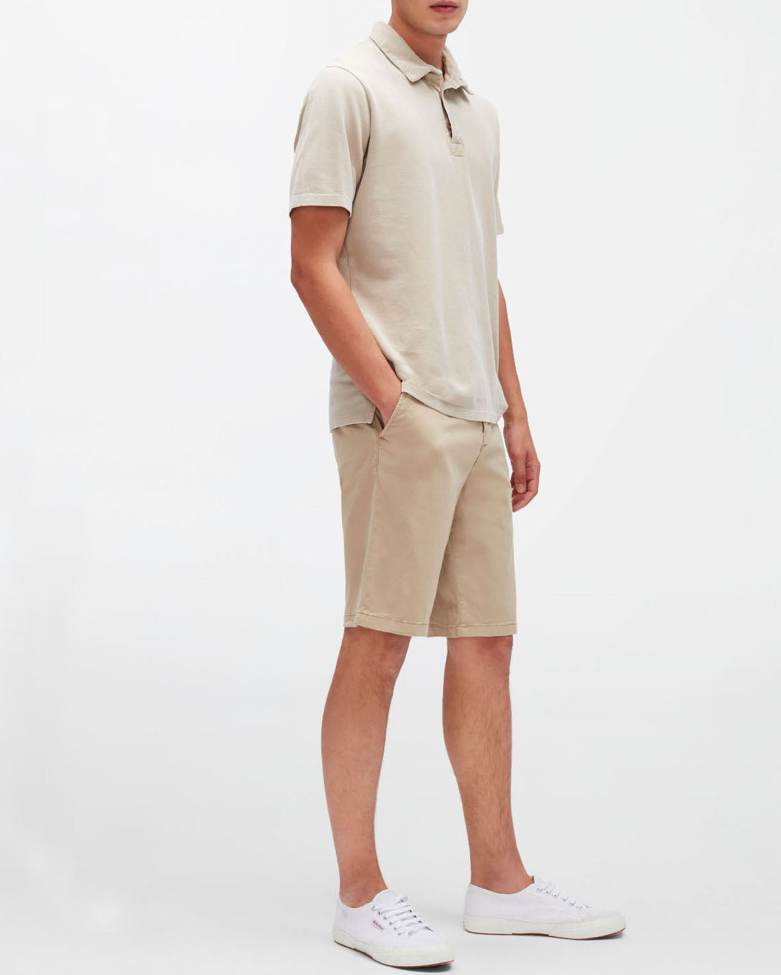 Beige Slimmy Chino Shorts Weightless Colors Arizona 7 For All Mankind