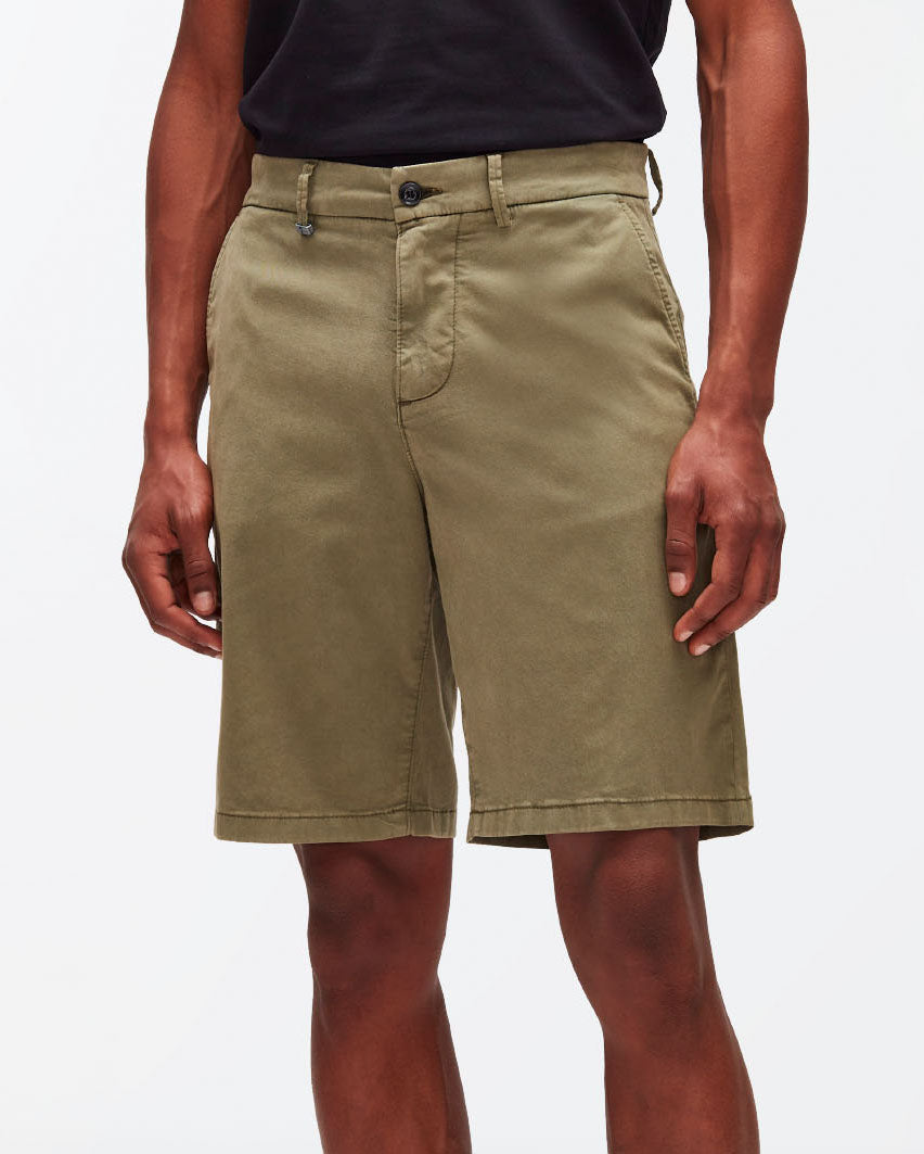 Kaki Slimmy Chino Shorts Weightless Colors Moss 7 For All Mankind