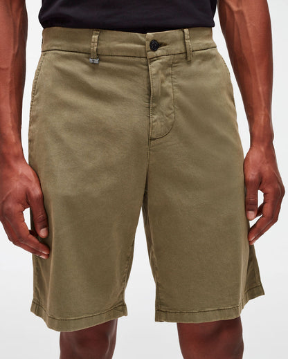 Kaki Slimmy Chino Shorts Weightless Colors Moss 7 For All Mankind