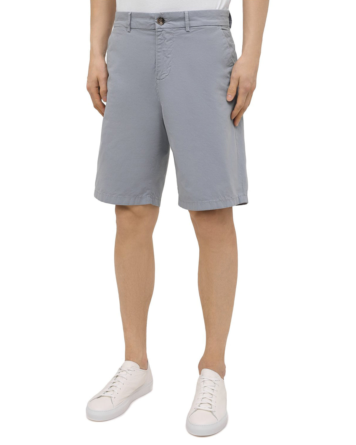 Light Blue Slimmy Chino Shorts Weightless Colors Steel Blue 7 For All Mankind