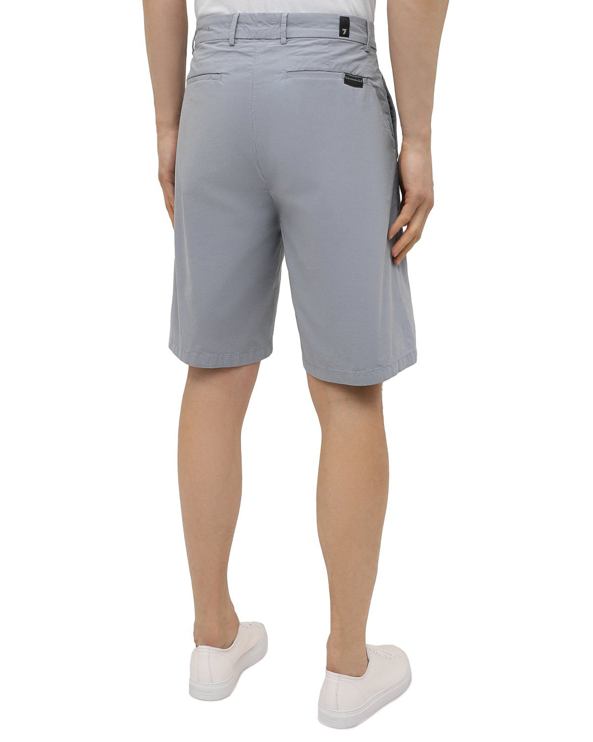 Light Blue Slimmy Chino Shorts Weightless Colors Steel Blue 7 For All Mankind