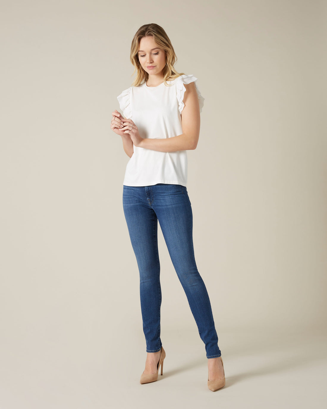 Middle Blue HW SKINNY Slim Illusion Luxe Lovestory 7 For All Mankind