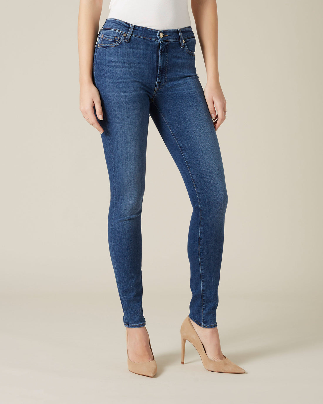 Middle Blue HW SKINNY Slim Illusion Luxe Lovestory 7 For All Mankind