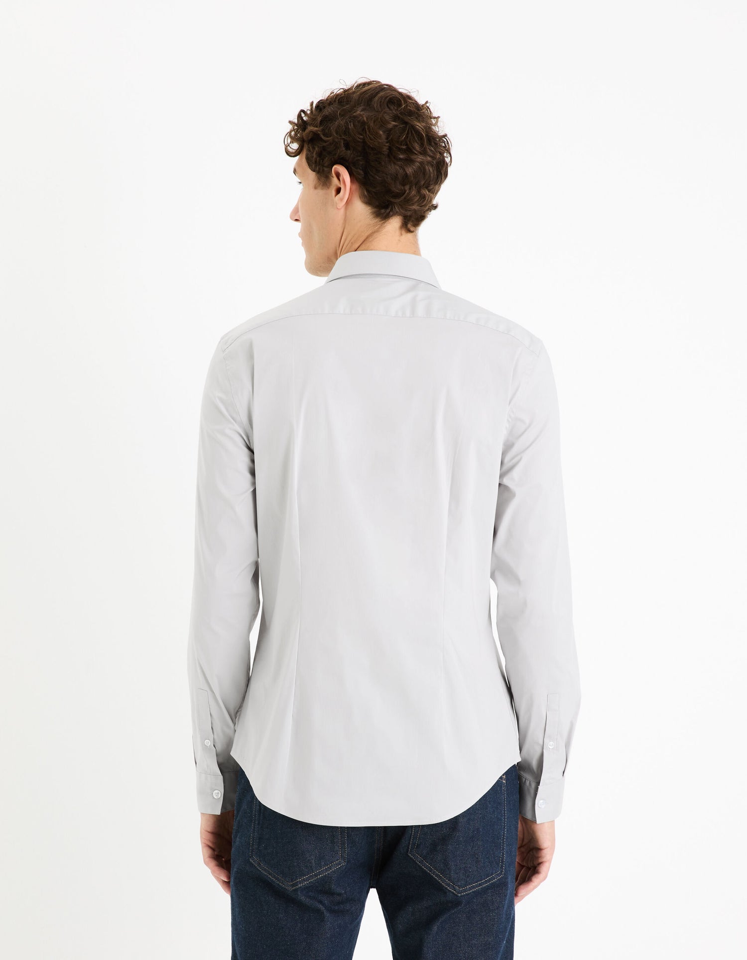 Slim Stretch Cotton Shirt_MASANTAL1_GREY_04