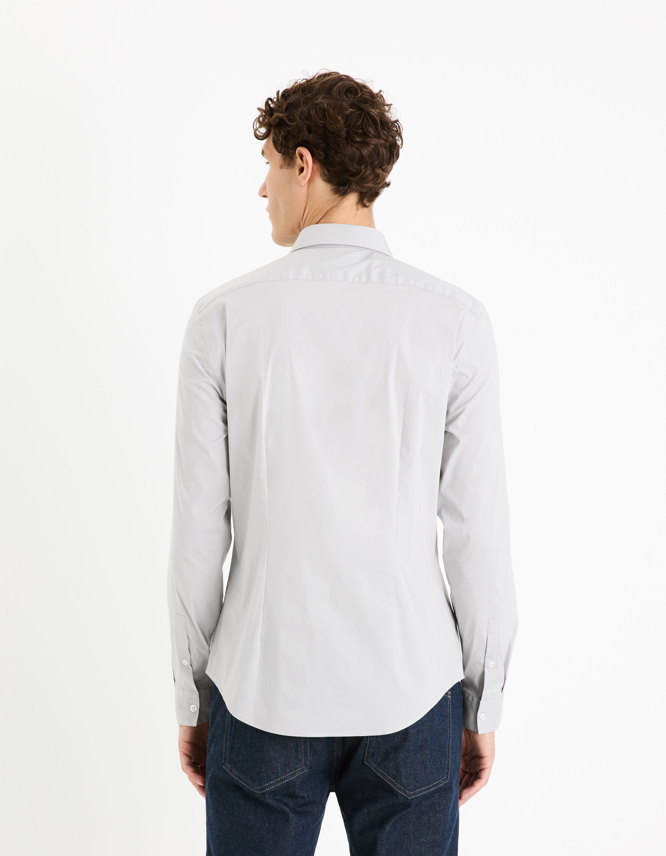 Slim Stretch Cotton Shirt_MASANTAL1_GREY_04