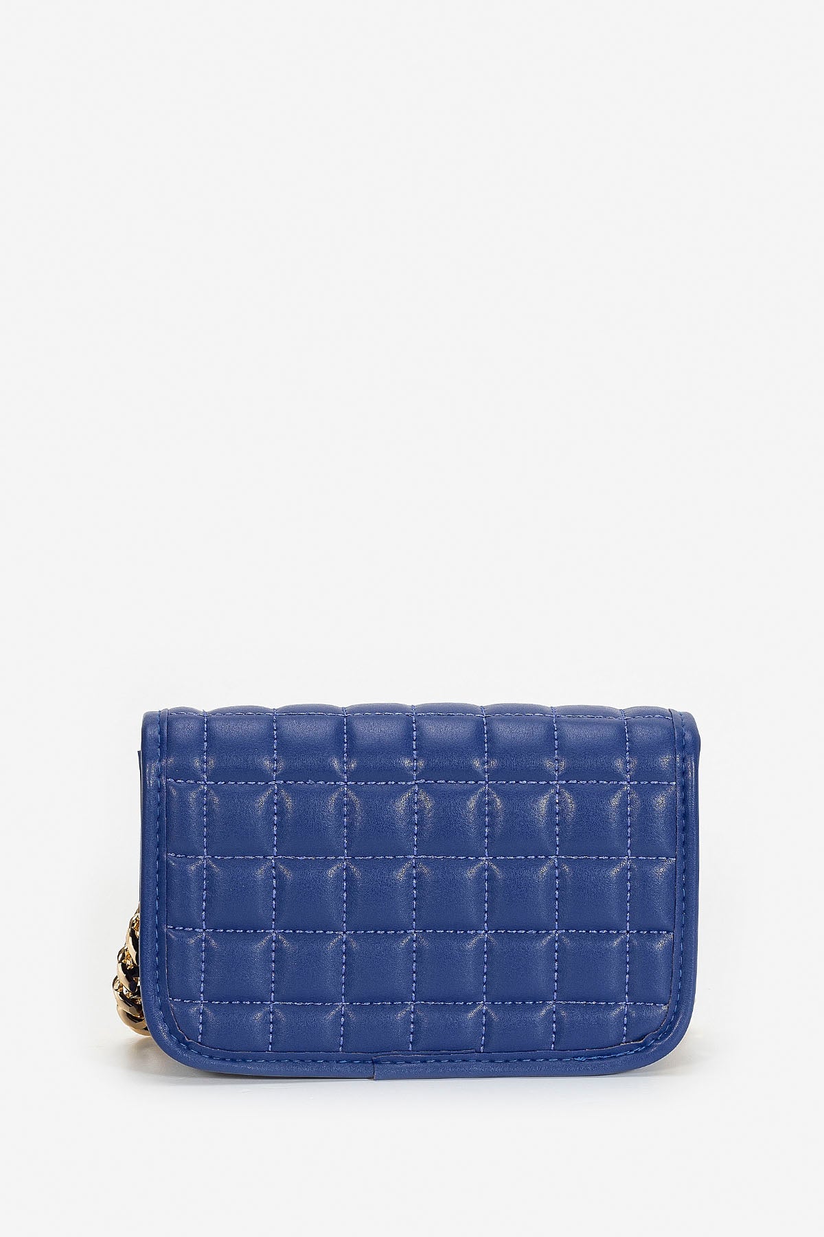 Blue Quilted Messenger Bag Lindy