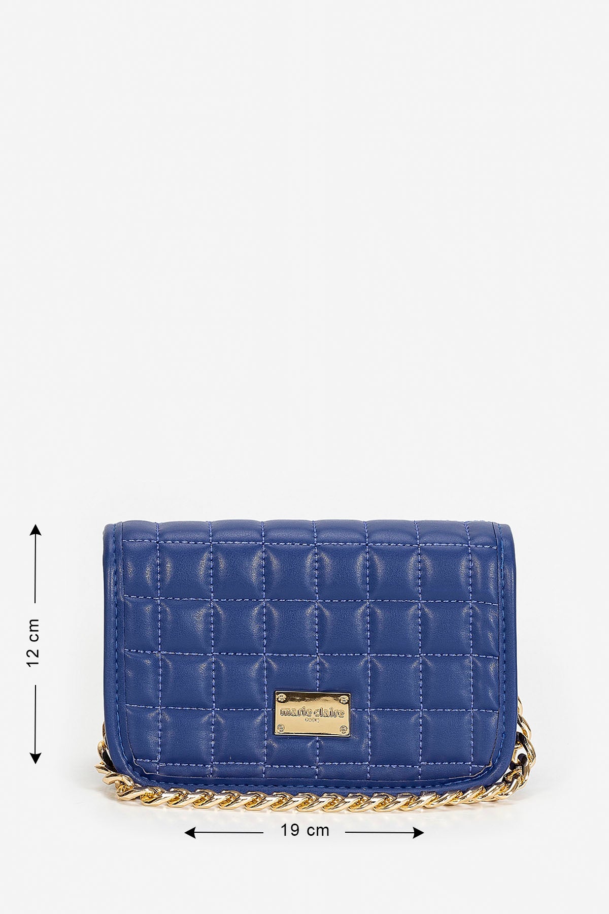 Blue Quilted Messenger Bag Lindy