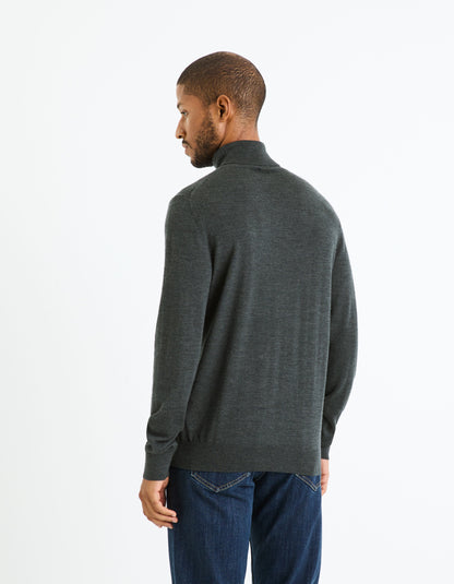 Turtleneck Sweater 100% Merino Wool_MENOS_ANTHRA MEL_04