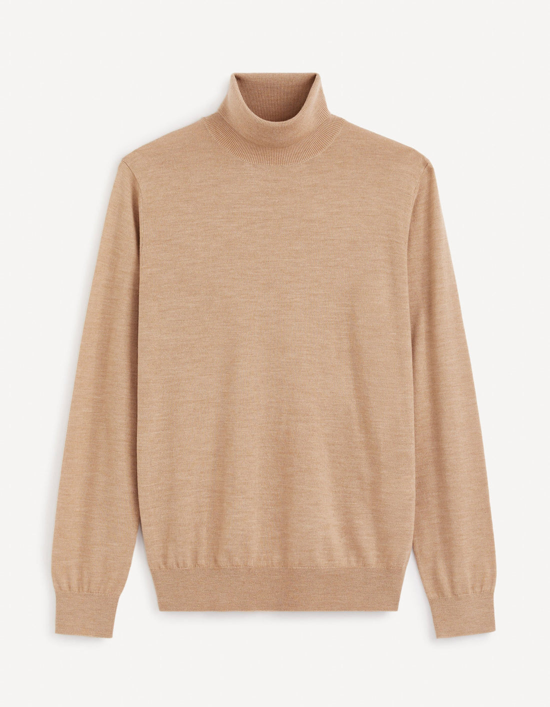 Turtleneck Sweater 100% Merino Wool_MENOS_CAMEL MEL_01