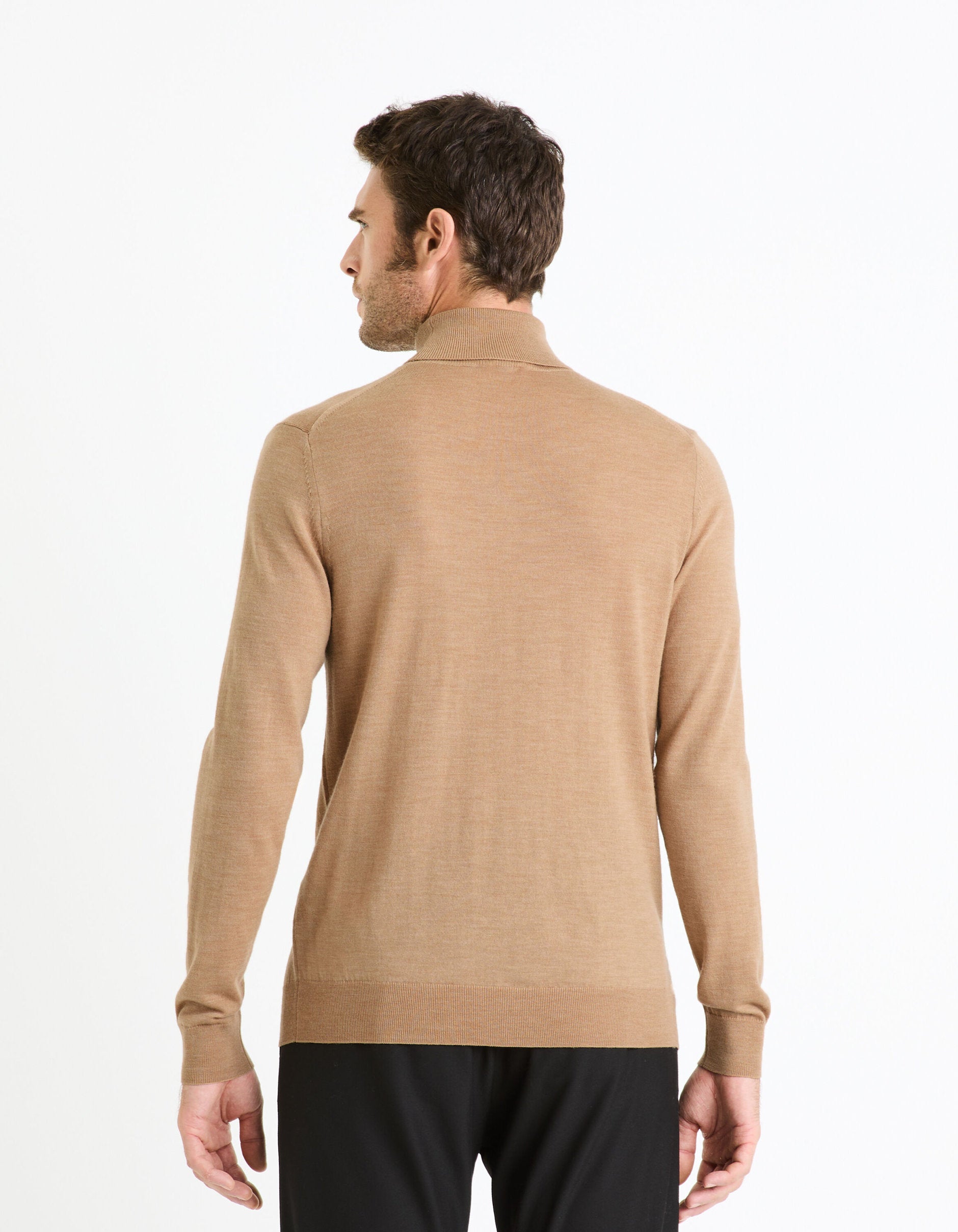 Turtleneck Sweater 100% Merino Wool_MENOS_CAMEL MEL_04