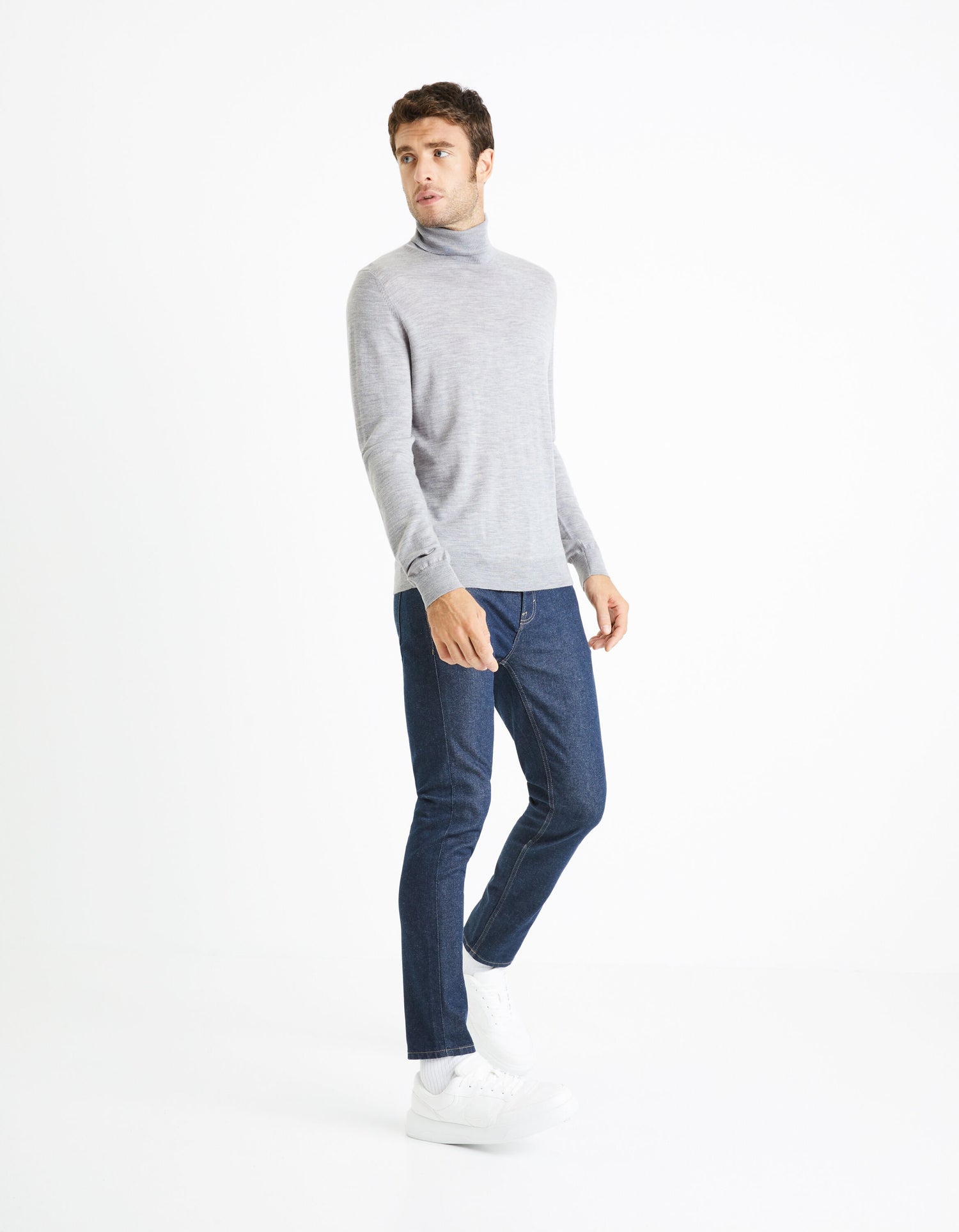 Turtleneck Sweater 100% Merino Wool_MENOS_GREY MEL_03