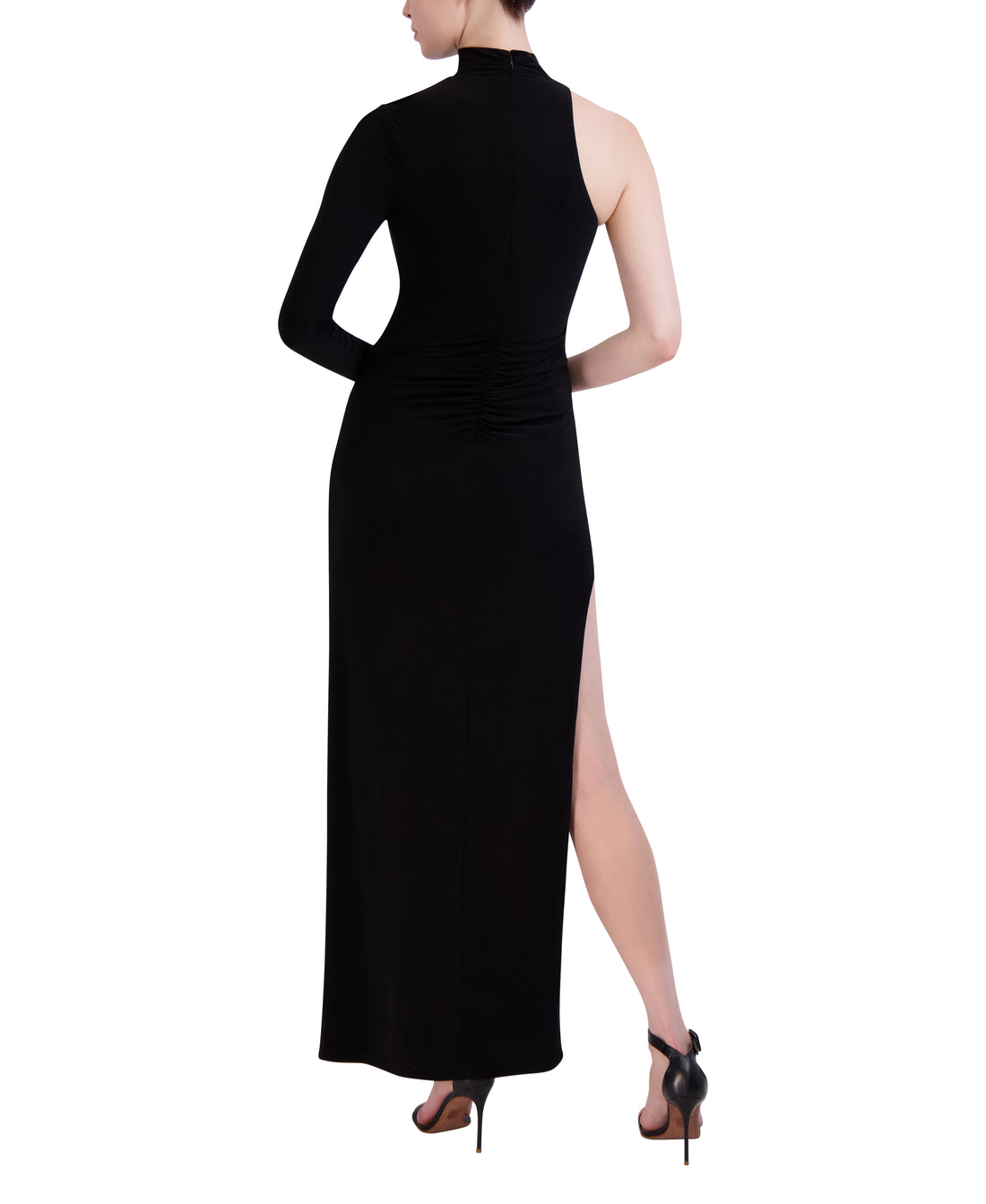 Black Long Evening Dress With Thigh High Slit