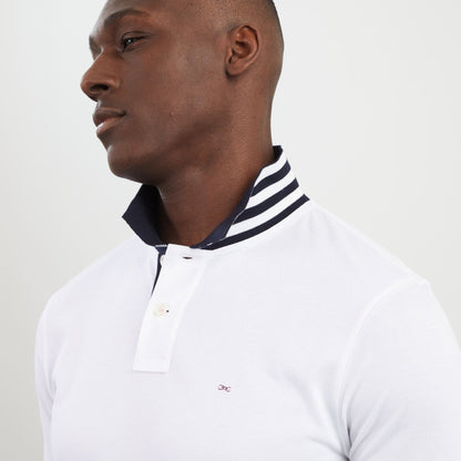White Cotton Polo With Contrasting Neck_PPKNIPLE0006_BC_04