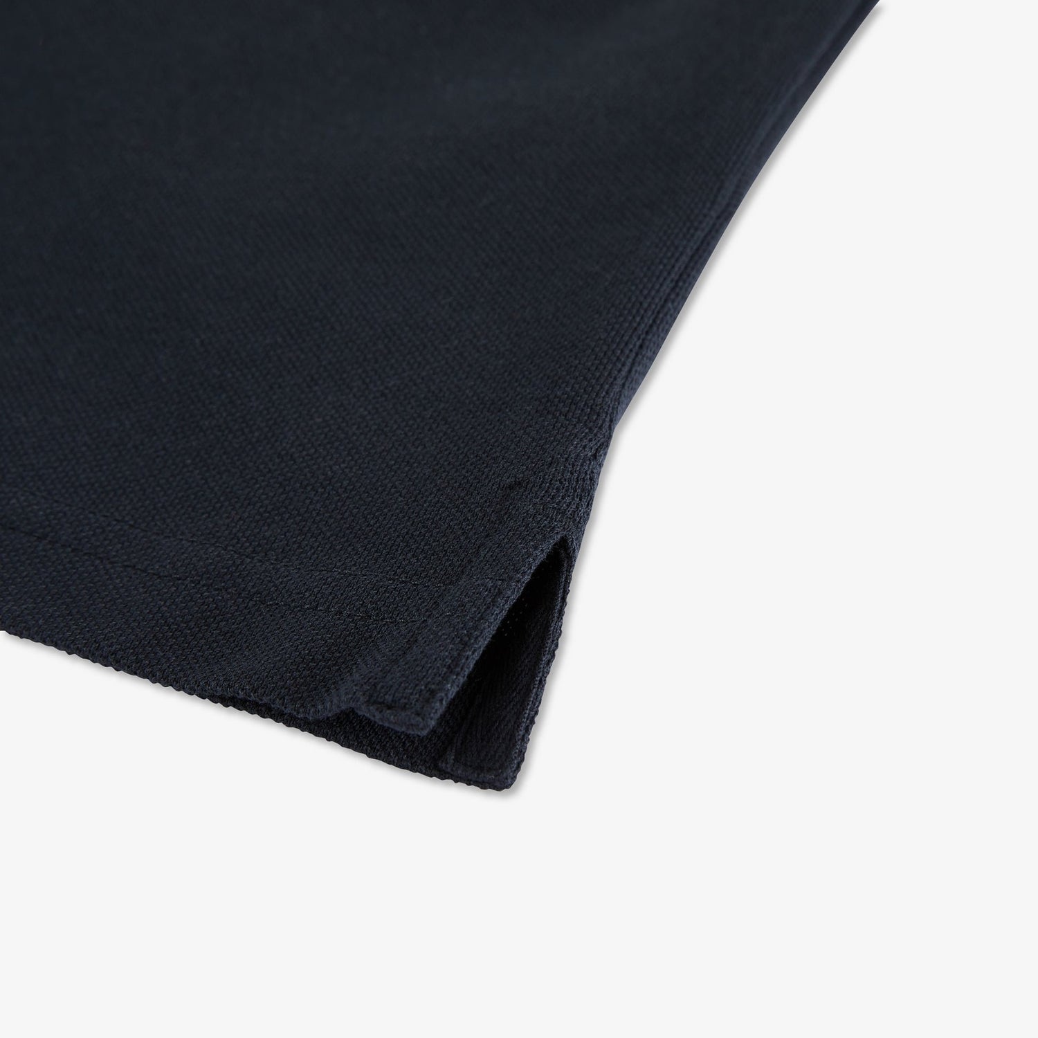 Black Cotton Polo With Contrasting Neck_PPKNIPLE0006_NO_01