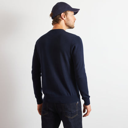 Crew Navy Blue Cotton Jumper_PPKNIPUE0021_BLF_04