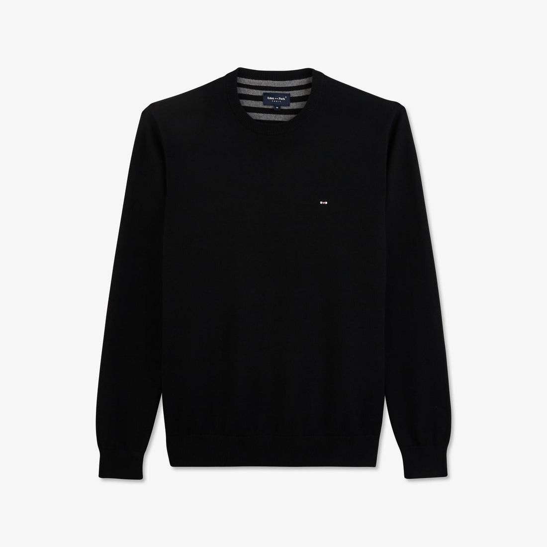 Crew Black Cotton Jumper_PPKNIPUE0021_NO_02