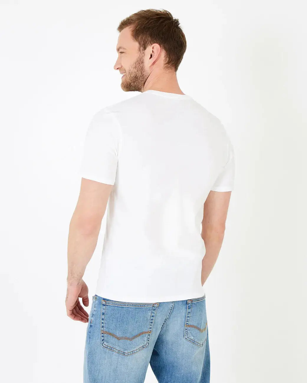White Short-Sleeved T-Shirt - BEVAVA