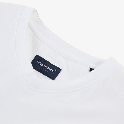 V-Neck White Light Pima Cotton T-Shirt_PPKNITCE0008_BC_08