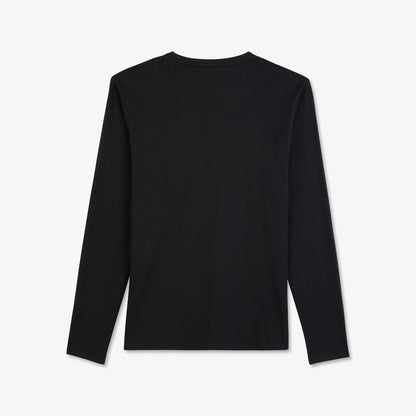 Long Sleeved Black Cotton T-Shirt_PPKNITLE0007_NO_05