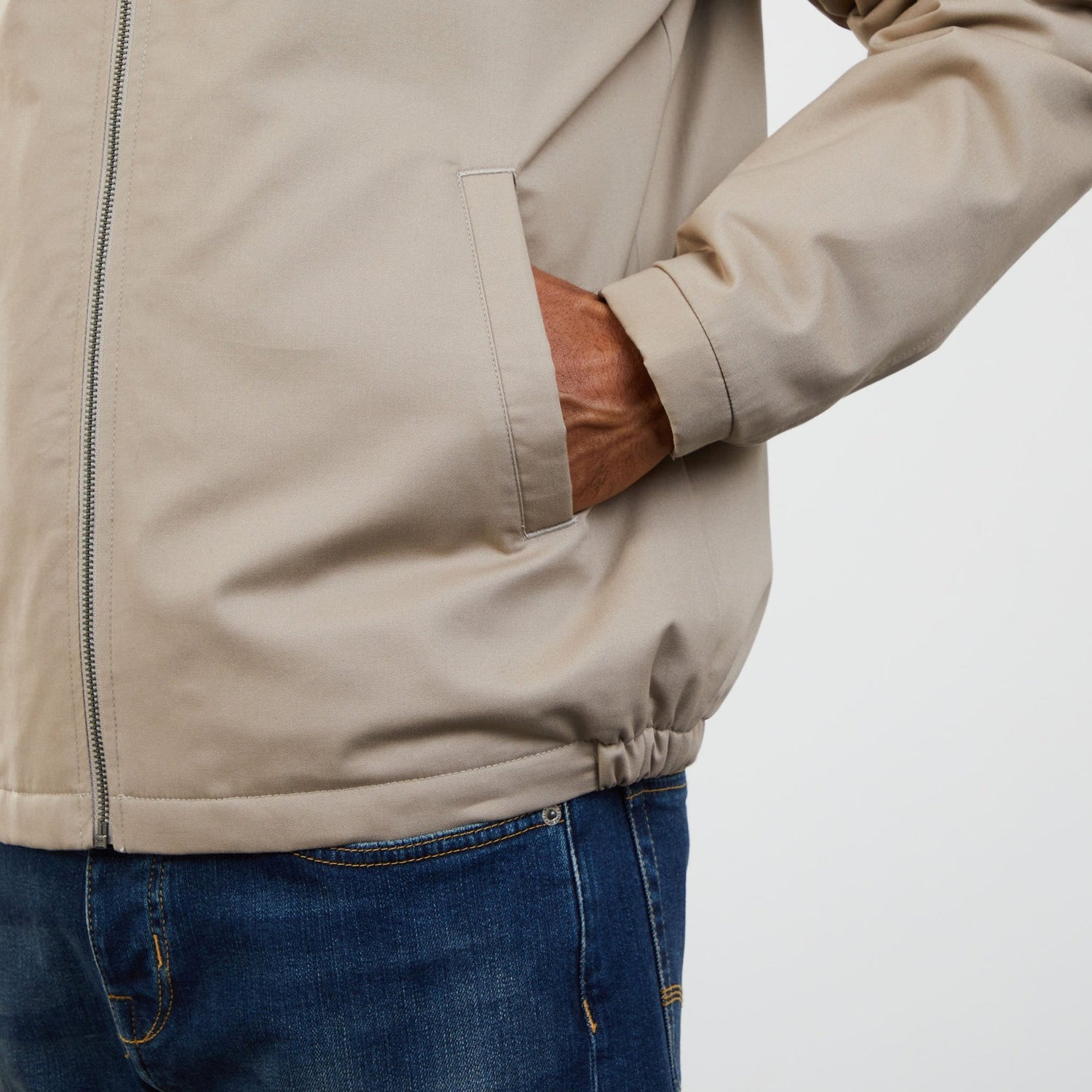 Beige Jacket In Cotton Gabardine_PPOUTBLE0004_BEC5_07