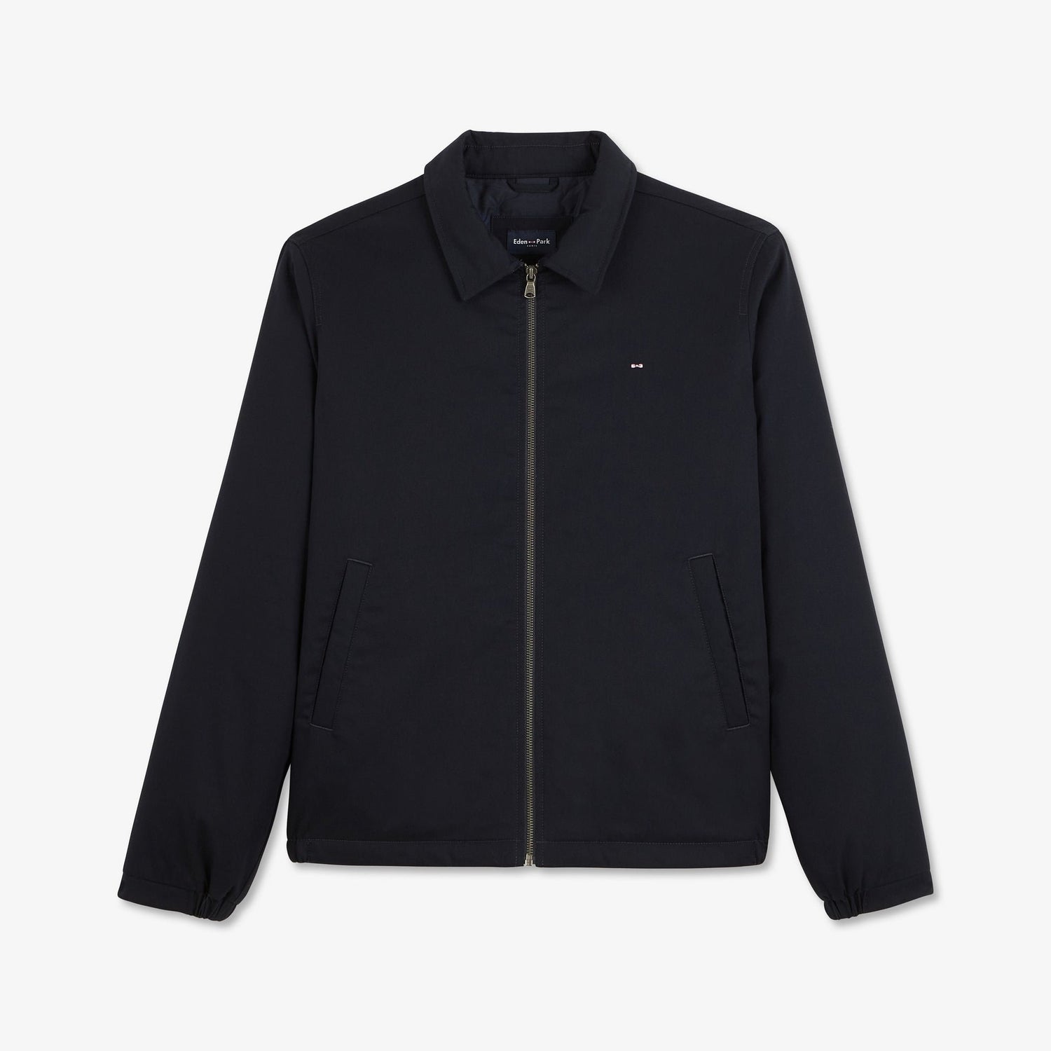 Dark Blue Jacket In Cotton Gabardine_PPOUTBLE0004_BLF_02