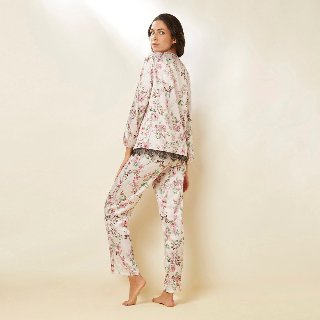 Printed Long-Pyjamas With Front Open