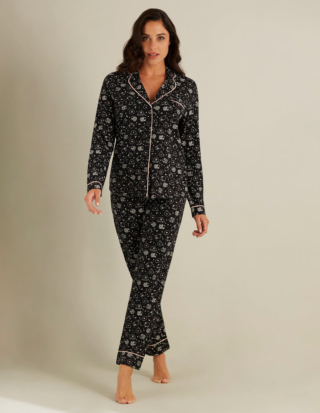 Multi-Color Long-Pyjamas With Front Opening_PPRD163004_128_02