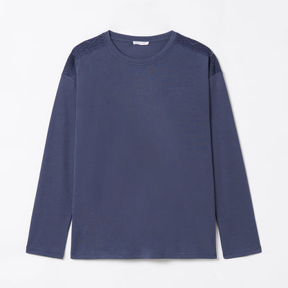 Denim Long-Sleeve T-Shirt - BEVAVA