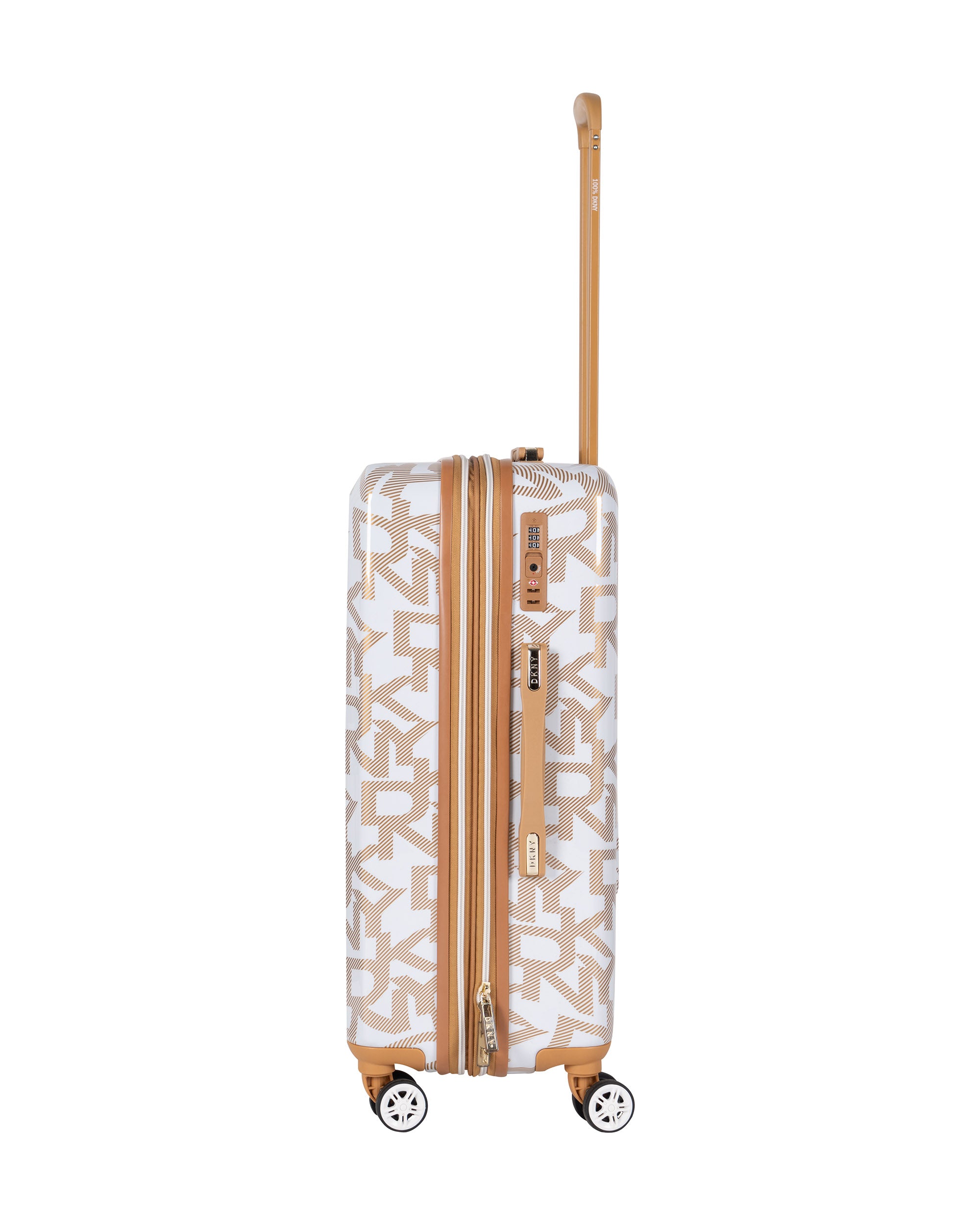 DKNY حقيبة سفر بيضاء متوسطة الحجم