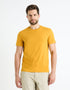 Round Neck T-Shirt 100% Cotton_TEBASE_YELLOW GOLDEN_01