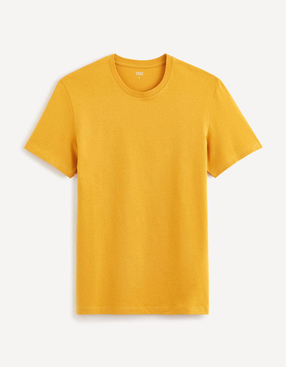Round Neck T-Shirt 100% Cotton_TEBASE_YELLOW GOLDEN_02