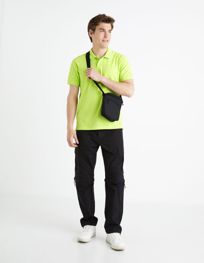 100% Cotton Pique Polo Shirt_TEONE_ACID GREEN_02