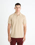 100% Cotton Pique Polo Shirt_TEONE_BEIGE_01