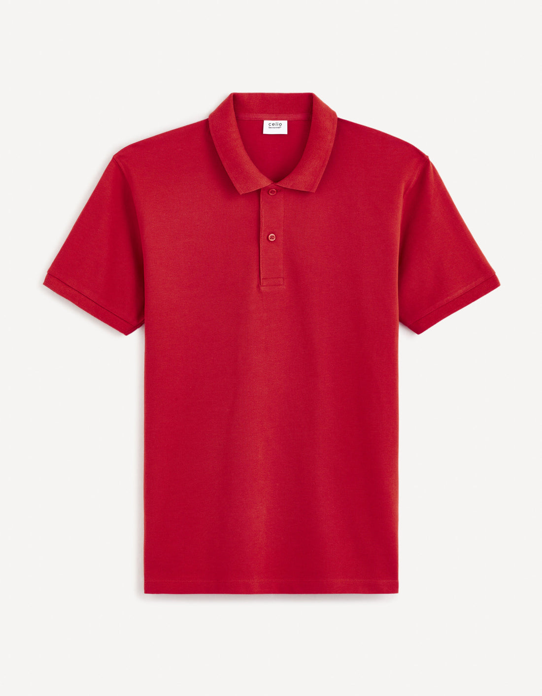 100% Cotton Pique Polo Shirt_TEONE_BORDEAUX_01