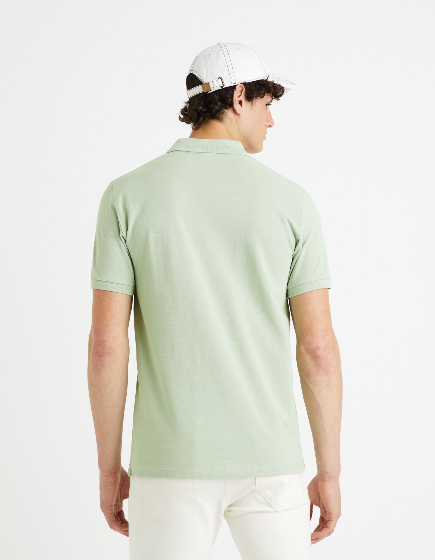 100% Cotton Pique Polo Shirt_TEONE_DARK GREEN 01_04