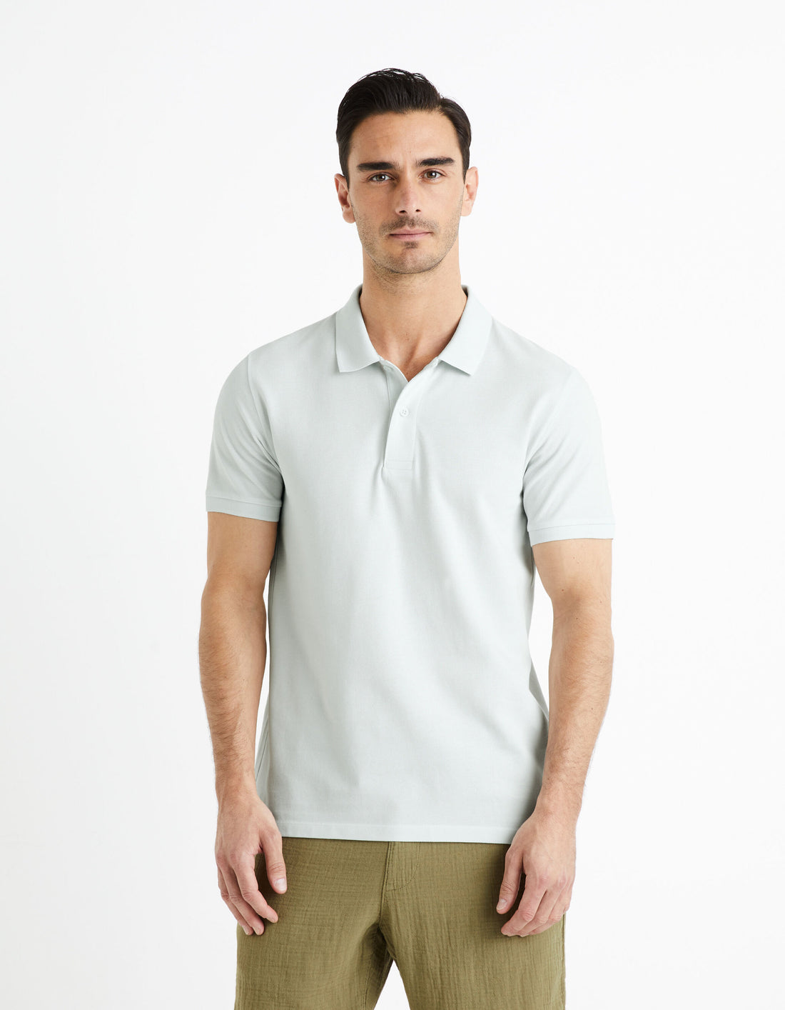 100% Cotton Pique Polo Shirt_TEONE_LIGHT BLUE 02_01