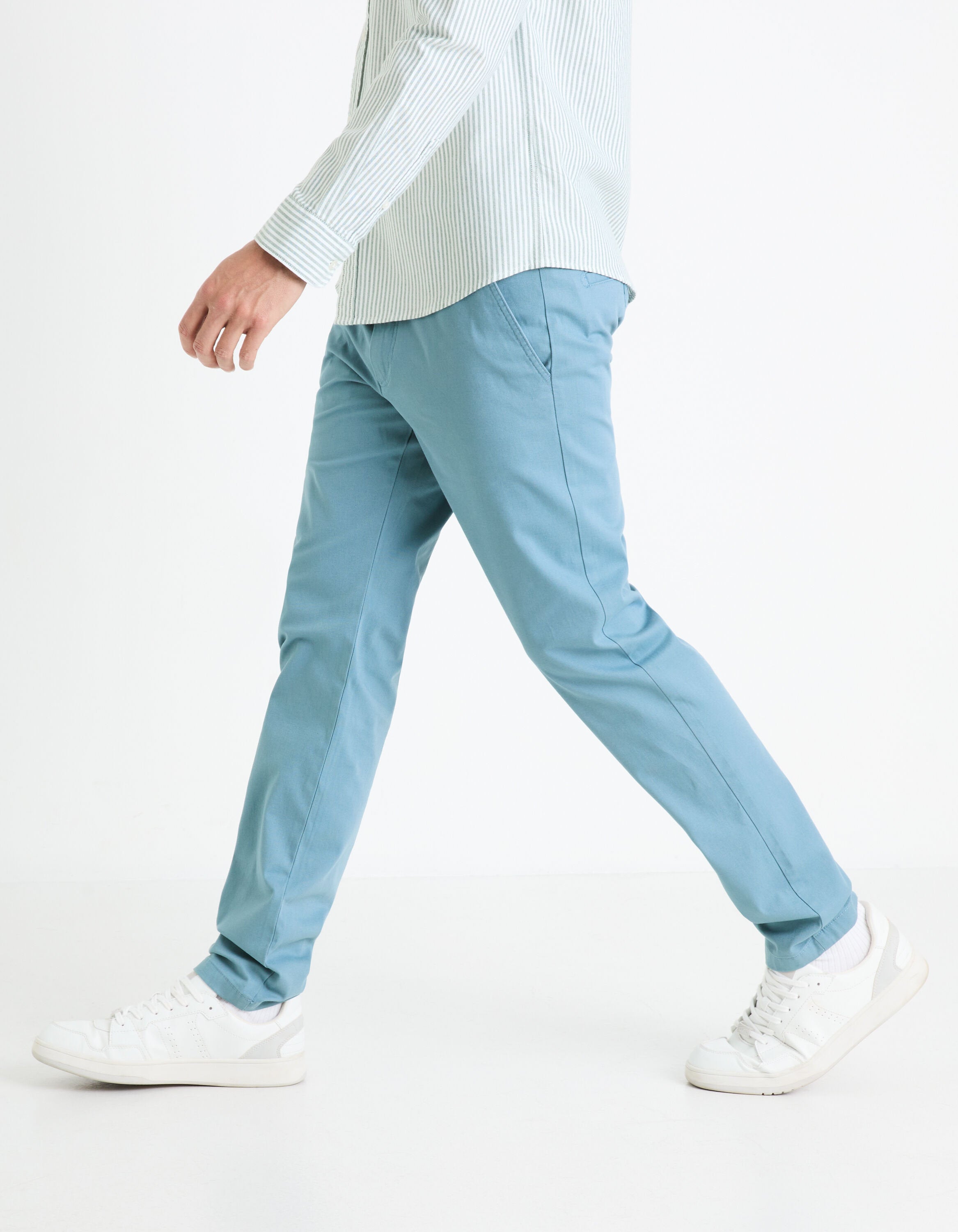 Slim Chino Pants_TOCHARLES_BLUE WAVE_05