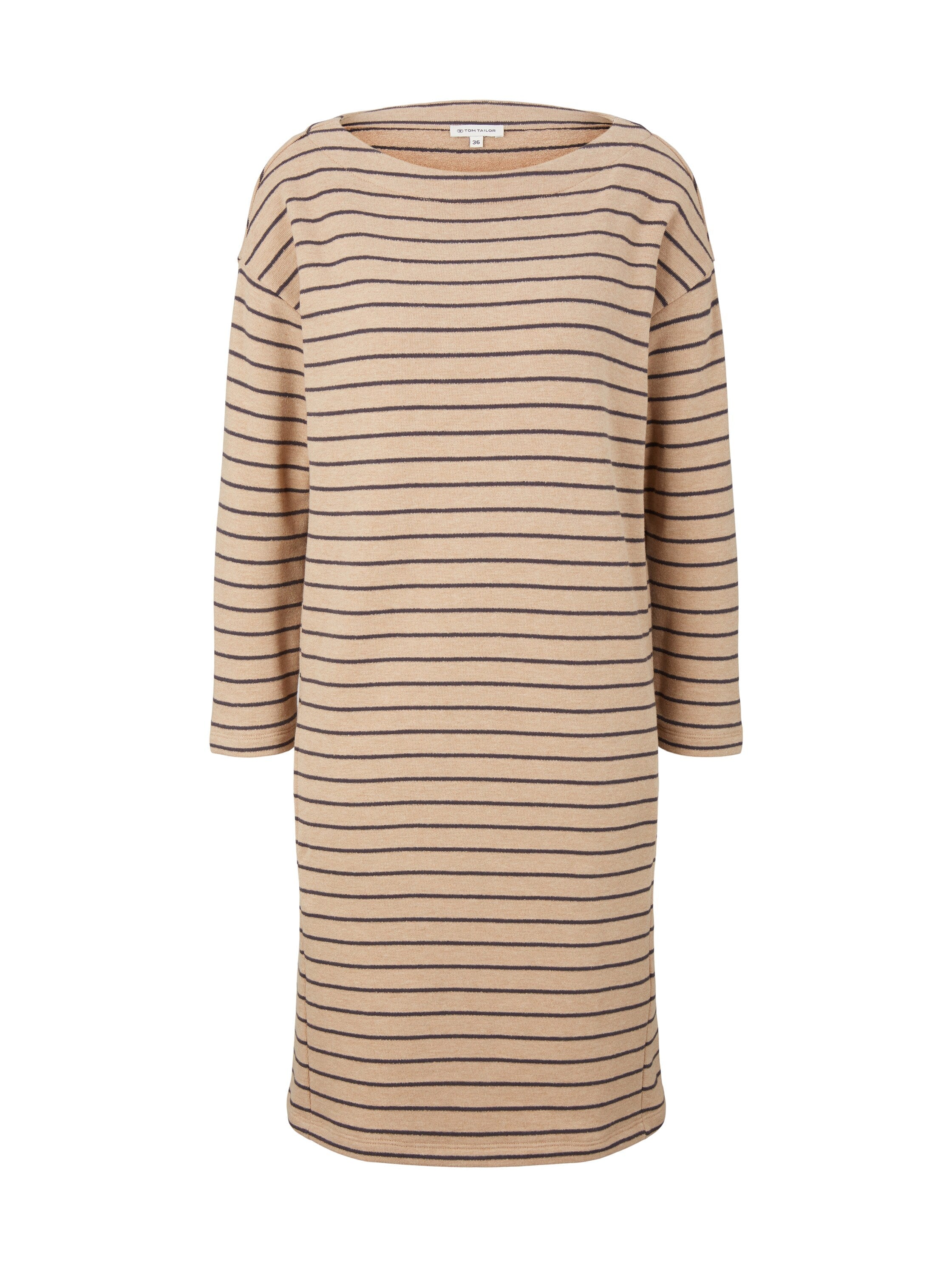 Beige Anthracite Stripe Dress Tom Tailor